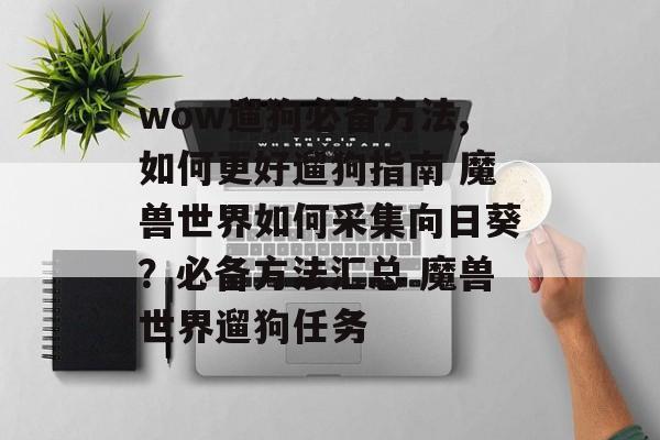 wow遛狗必备方法,如何更好遛狗指南 魔兽世界如何采集向日葵？必备方法汇总 魔兽世界遛狗任务