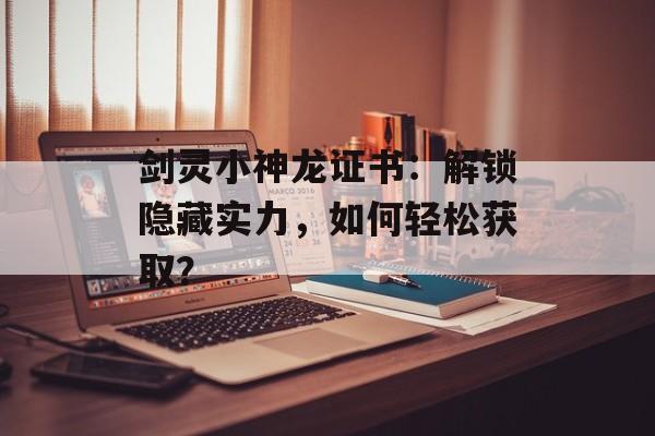 剑灵小神龙证书：解锁隐藏实力，如何轻松获取？